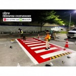 ตีเส้นจราจรสีเทอร์โมพลาสติก - ตีเส้นจราจร ราคาถูก - บอส ทราฟฟิค