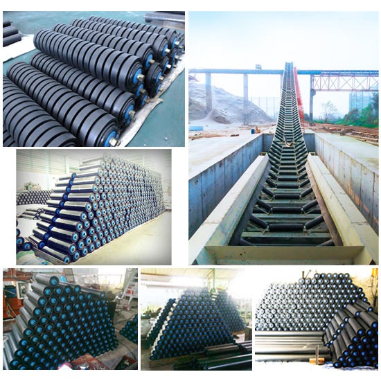 Roller belt conveyor Conveyor   Idler   Roller   Pulley   ระบบลำเลียง   กระพ้อ   กระพ้อลำเลียง   พูลเลย์สายพาน   พูลเลย์   โซ่ลำเลียง   ชุดทำความสะอาดสายพาน   ชุดปาดระบบลำเลียง   สายพานลำเลียง 
