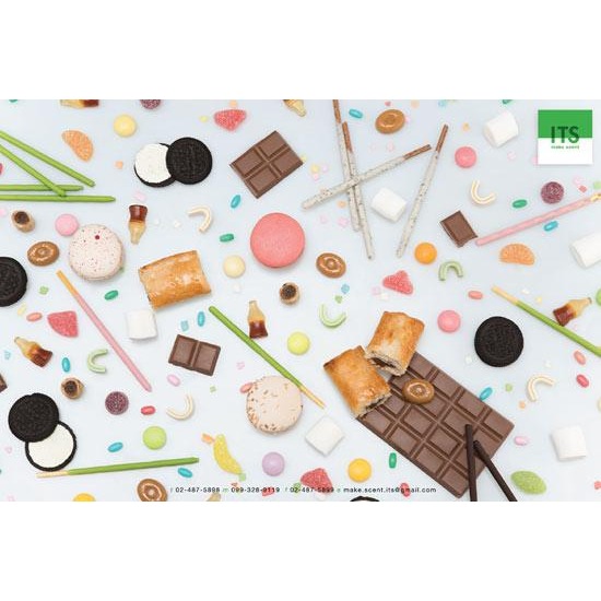 กลิ่นสำหรับขนมหวาน และ เครื่องดื่ม หัวเชื้อกลิ่น  flavor  หัวน้ำหอม  fragrance  เคมีอาหาร  seasoning  ผงปรุงรส 