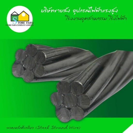 ลวดเหล็กตีเกลียว (Steel Strand Wire) Over Eye Bolt 