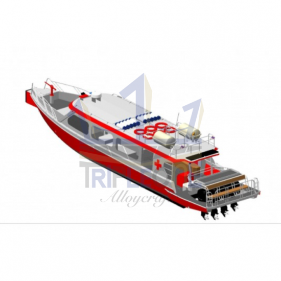 เรือพยาบาล (Ambulance Boat) เรือพยาบาล (Ambulance Boat)  เรือทุ่น  เรืออลูมิเนียม  เรือพยาบาล 