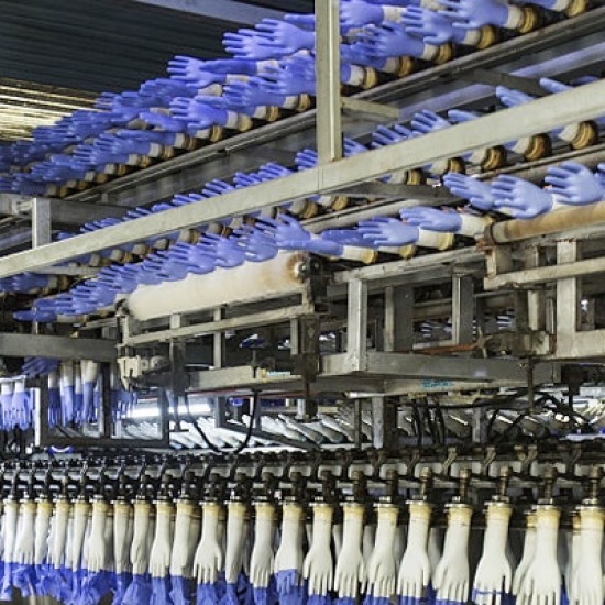 The company designs, installs machines for producing rubber gloves. The company designs  installs machines for producing rubber gloves. 