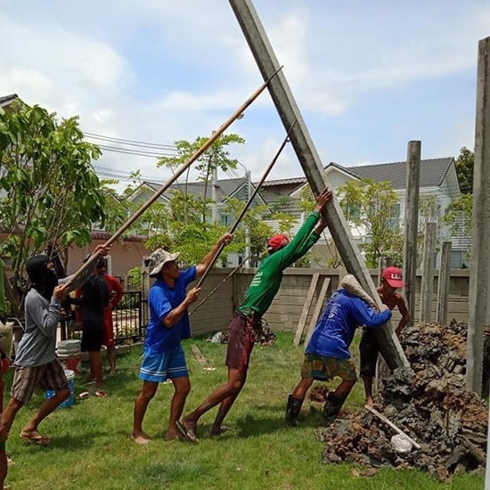 Professional man-powered pile driving service, Nonthaburi Professional man-powered pile driving service  Nonthaburi 