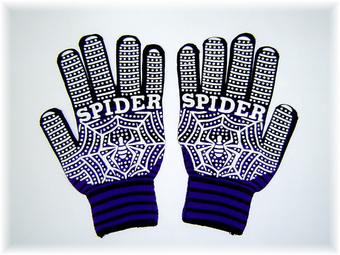 ถุงมือกันลื่น แบบเต็มนิ้ว ลาย SPIDER มีลาย ถุงมือกันลื่น แบบเต็มนิ้ว ลาย SPIDER มีลาย